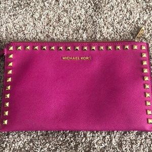 Michael Korda Studded Clutch